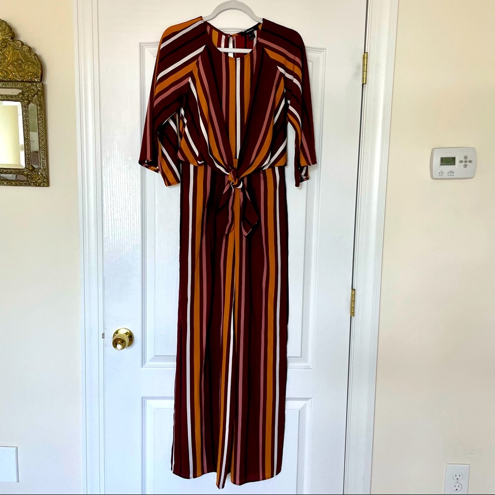 Forever 21 Striped Jumpsuit